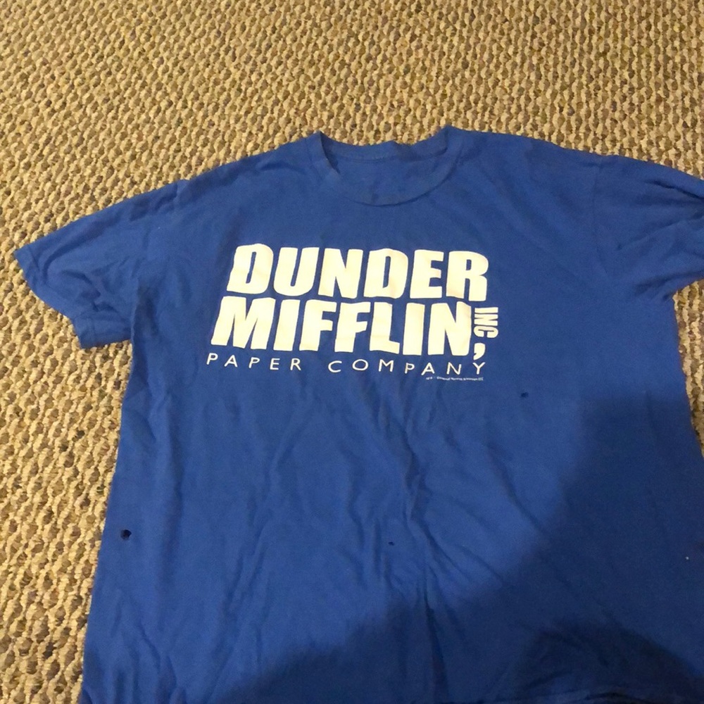blue, dunder mifflin t